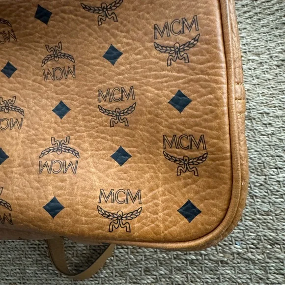 MCM Cognac Visetos Monogram Tote with Gold Hardware - Picture 10 of 13